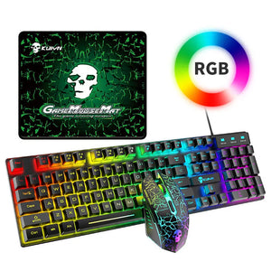 Kuiying T6RGB Luminous Keyboard And Mouse Set - Bayoo Store