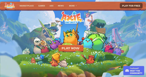 Axie Infinity GameFi homepage 2024