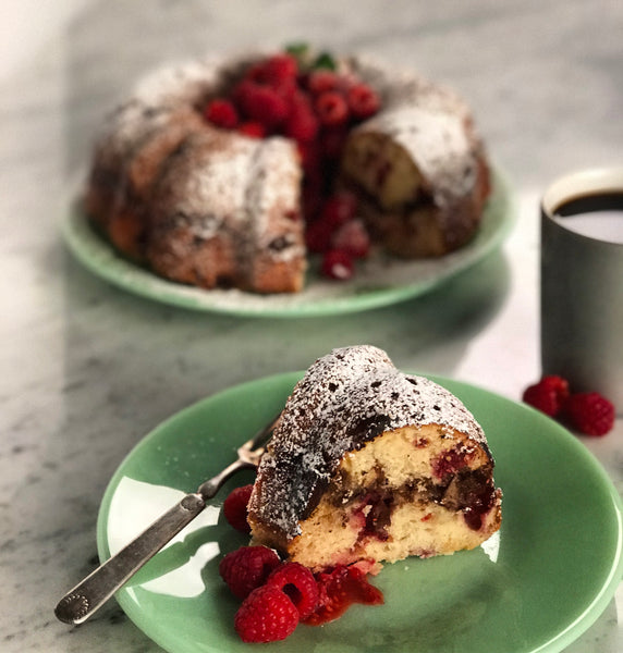 Chocolate raspberry coffee cake recipe