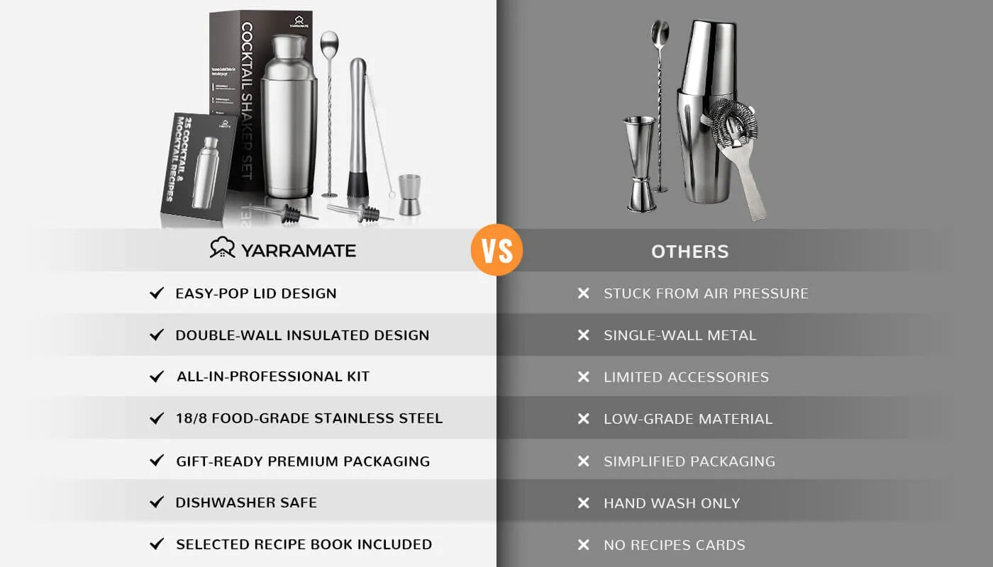 stainless steel cocktail set