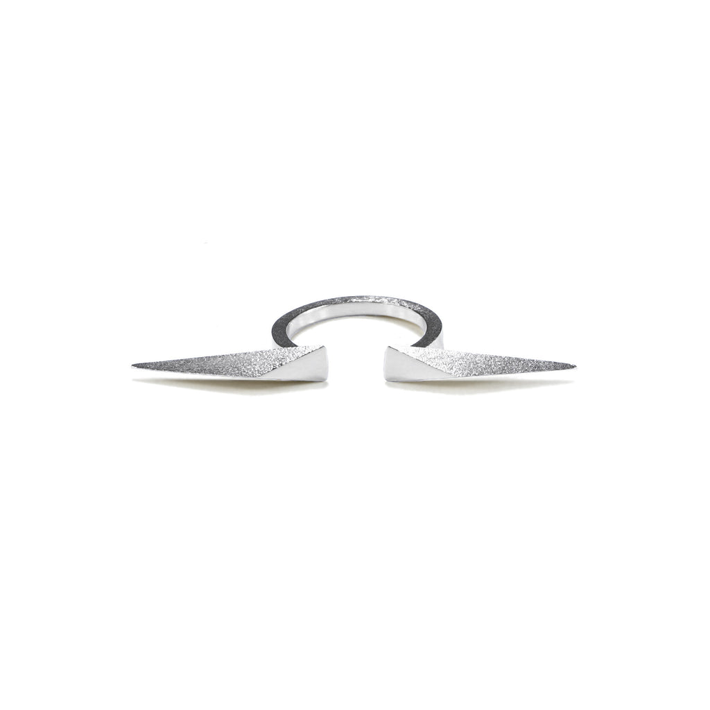 Silver Dual Coquette Ring