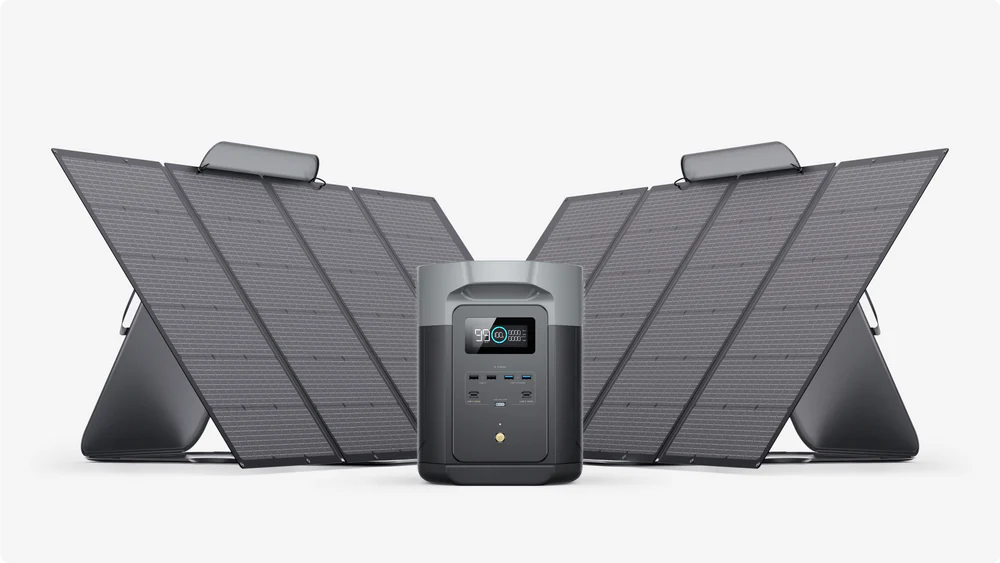 Dual Solar MPPT Technology Appliance Power Backup EcoFlow DELTA 2 Max Solar Generator (PV160W) SKU:D2M-US-160W