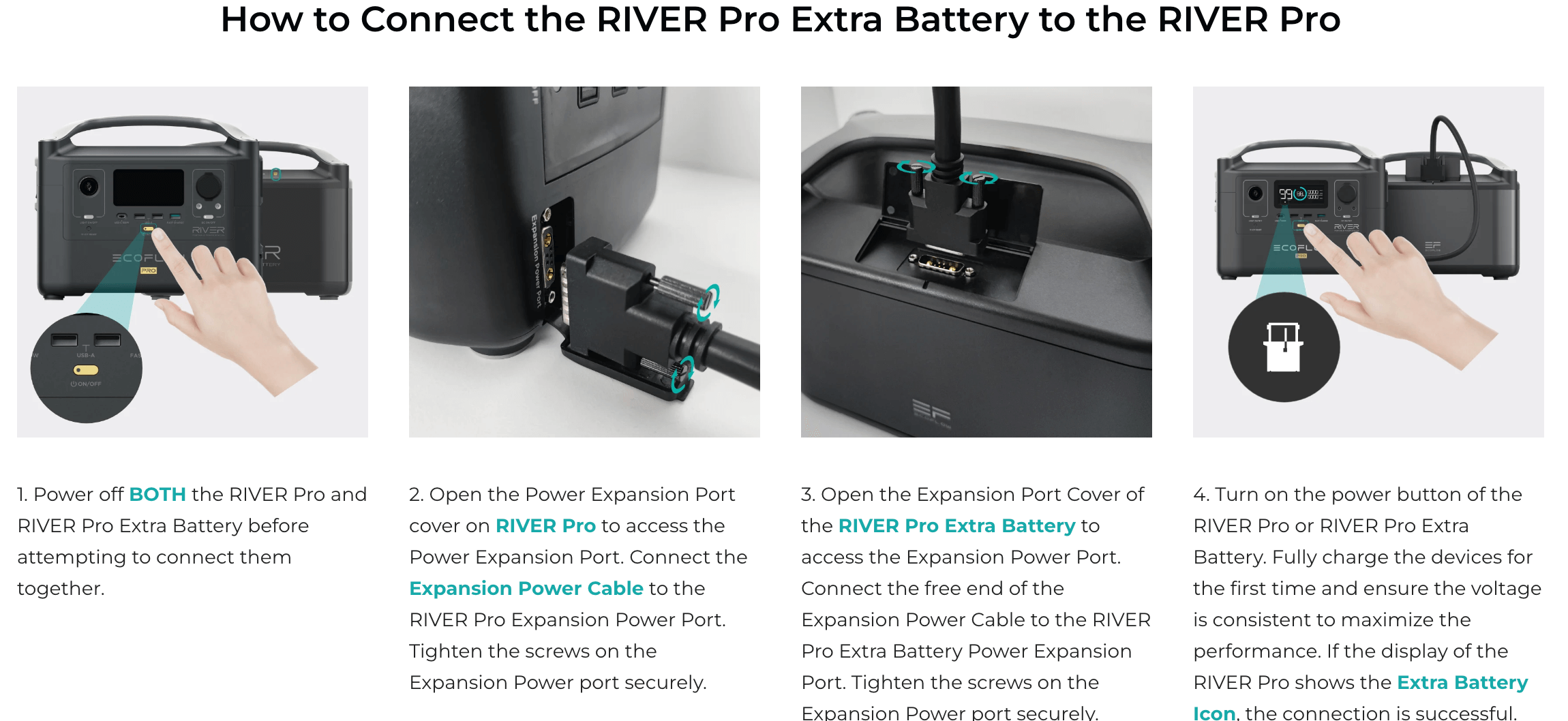 How To Connect EcoFlow River Pro With Extra Battery