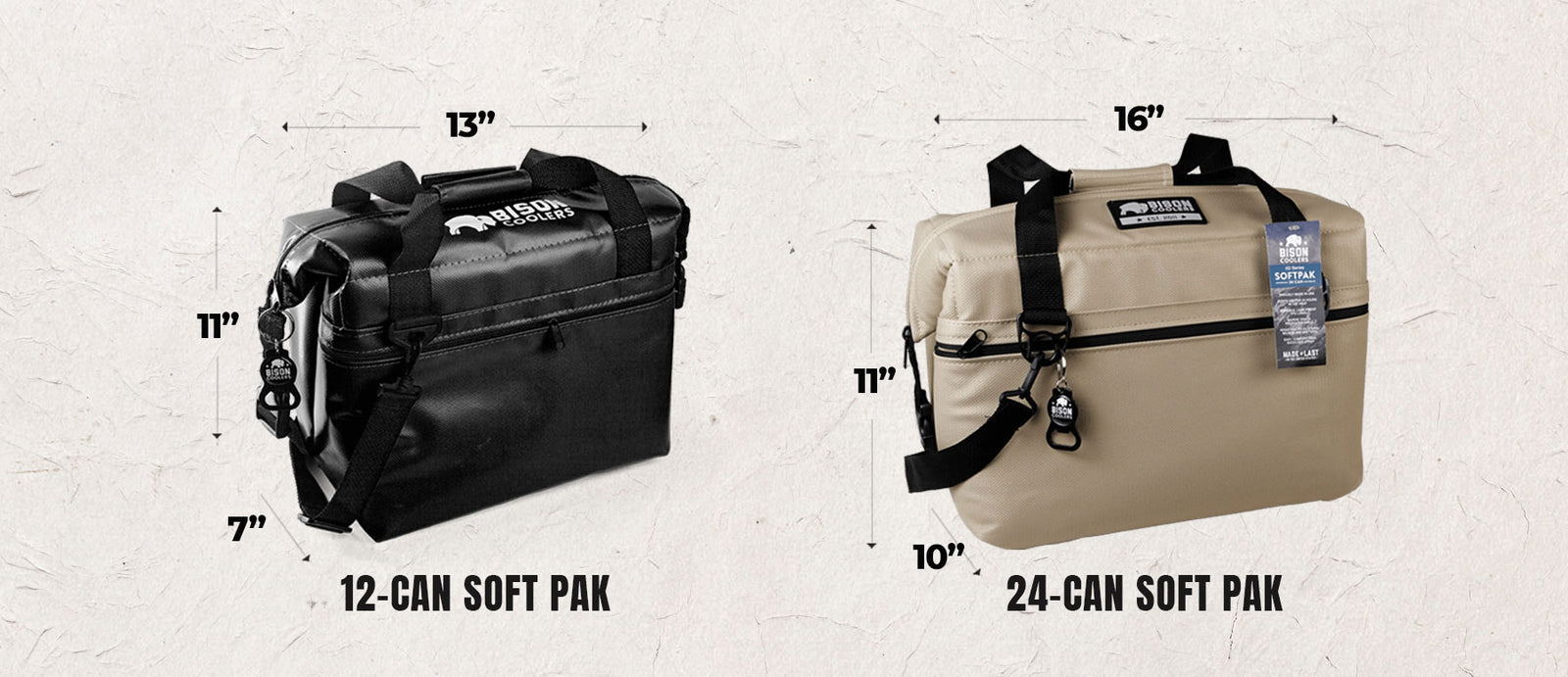 Bison Coolers 12-Can Tan SoftPak Cooler Bag