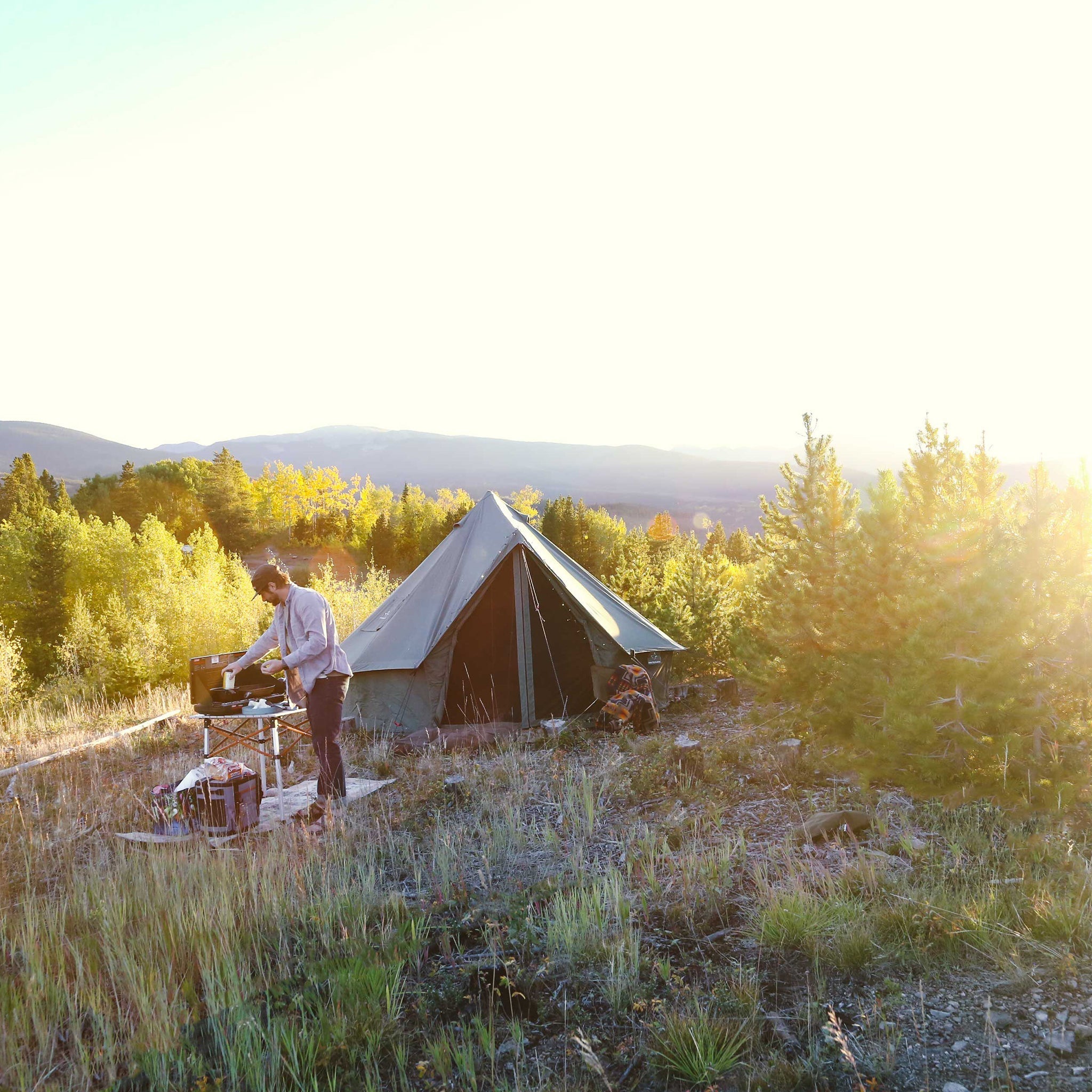 White Duck 13' Regatta Canvas Bell Family Camping Tent