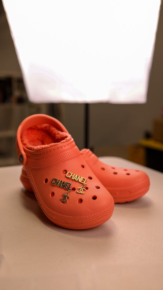 crocs with chanel charm shoes