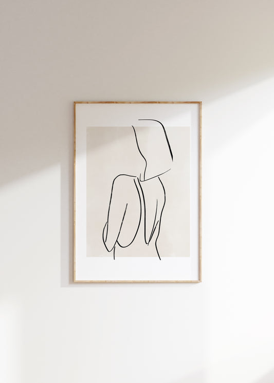 woman figure line drawing