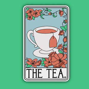 The Tea Tarot Card Sticker - Bright Side Collective LA