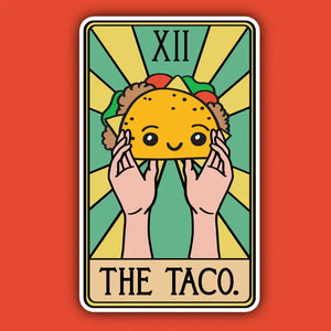 The Taco Tarot Card Sticker - Bright Side Collective LA