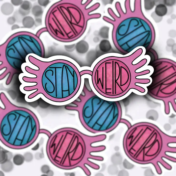 Stay Weird Luna Lovegood Glasses Vinyl Sticker