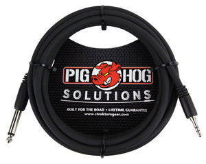 PIG HOG SOLUTIONS - 10FT 3.5MM TRS TO 1/4" MONO - CNA MUSIC SUPPLY