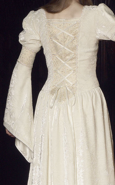 Medieval style gown in ivory, perfect for a wedding or handfasting ...