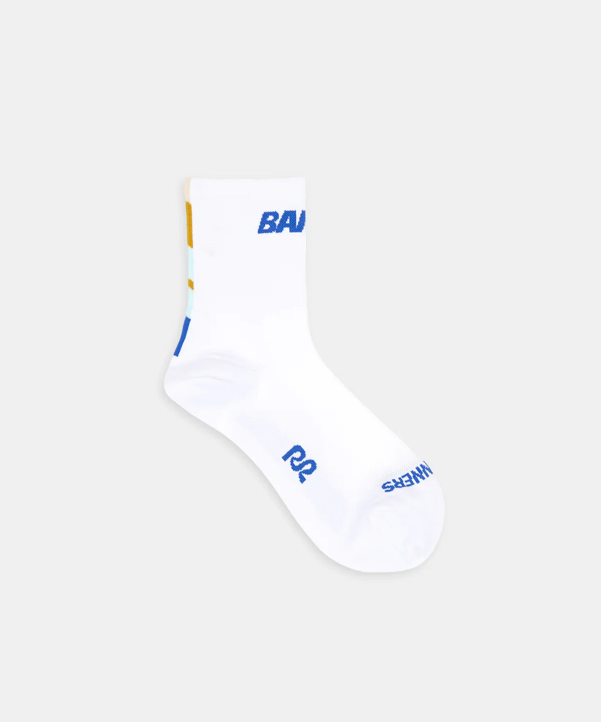 Bandit Lite Run™ Socks - White with Deep Peri Blue (2 Pack)