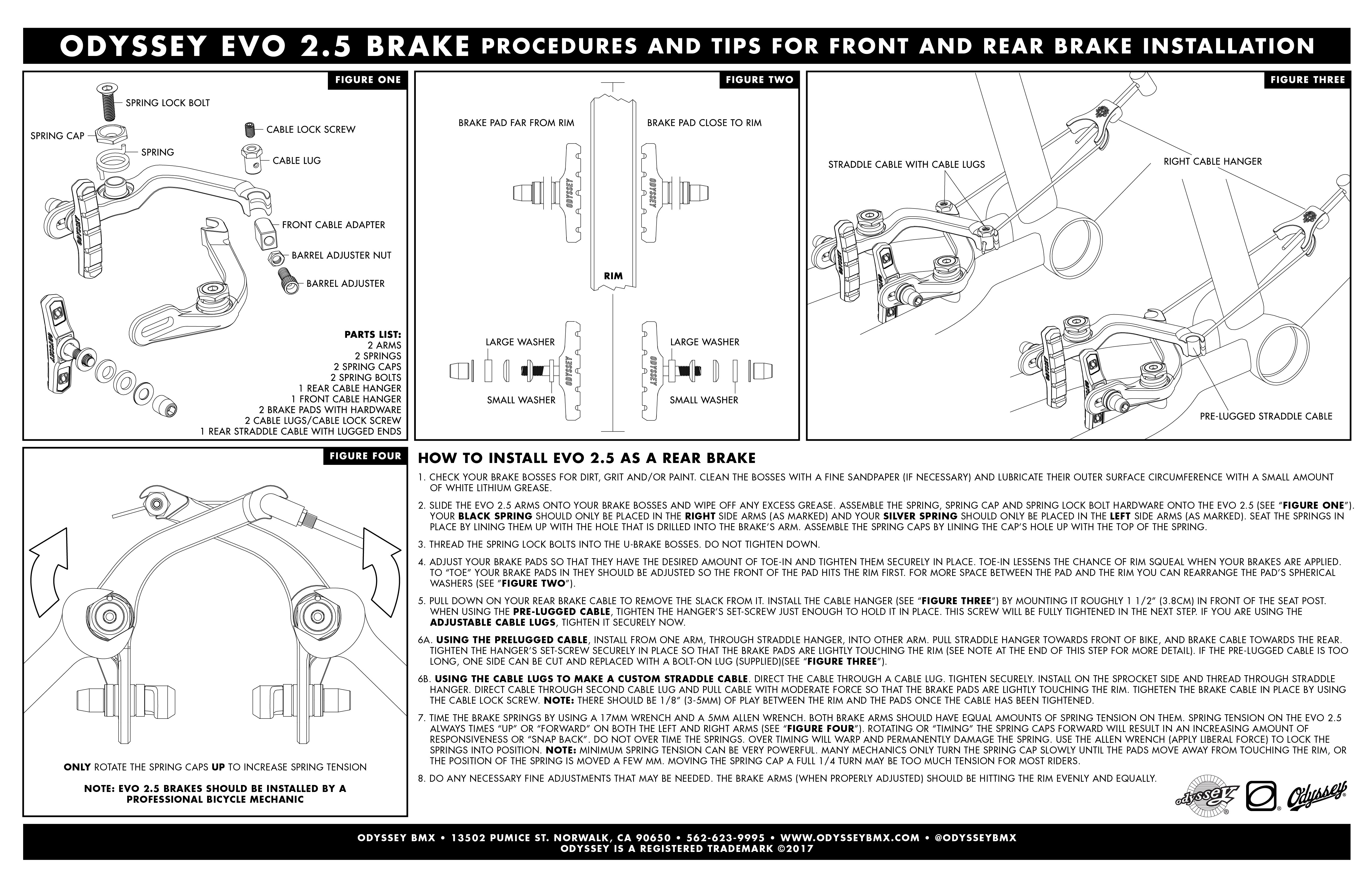 bmx front brake kit