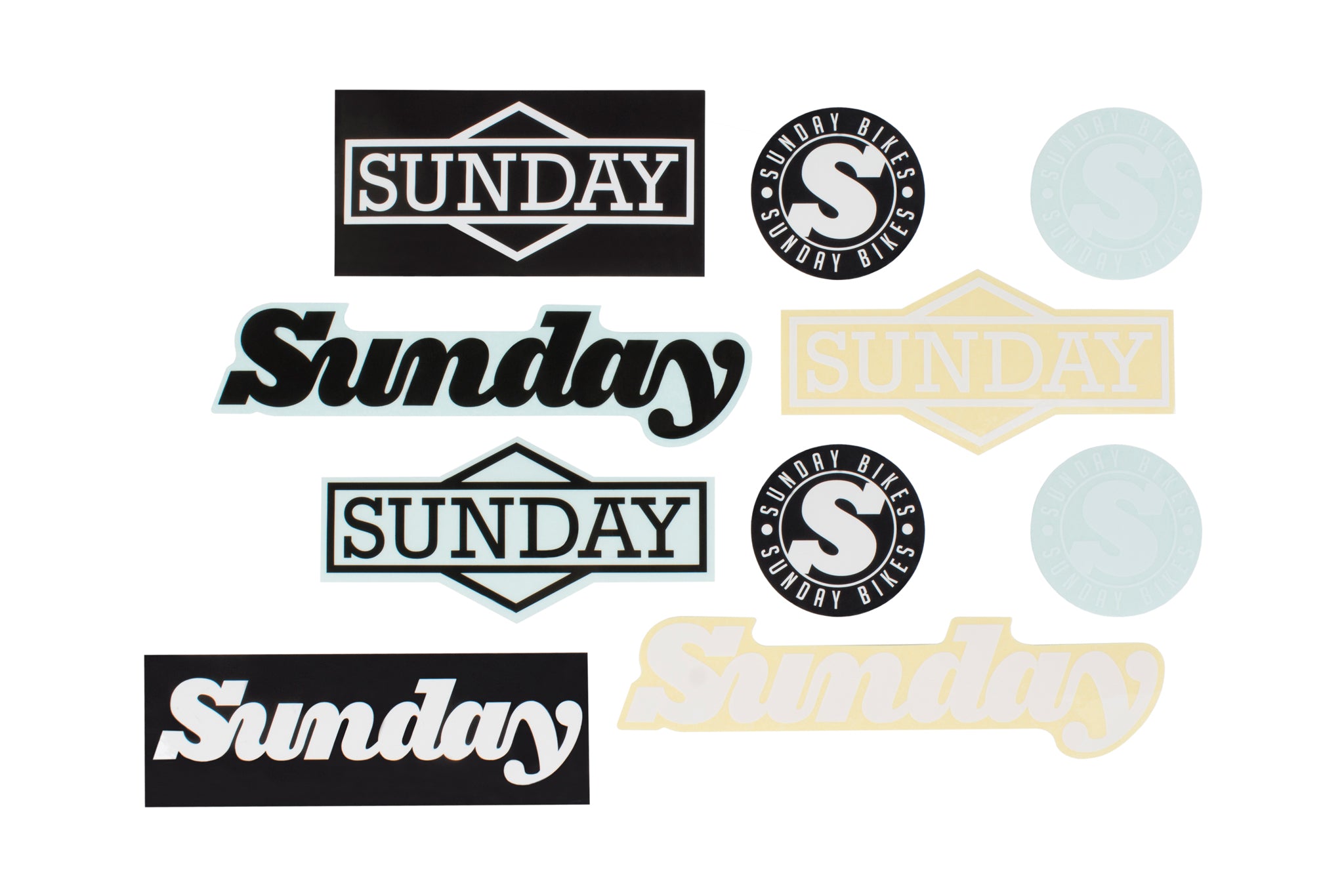 sunday bmx stickers