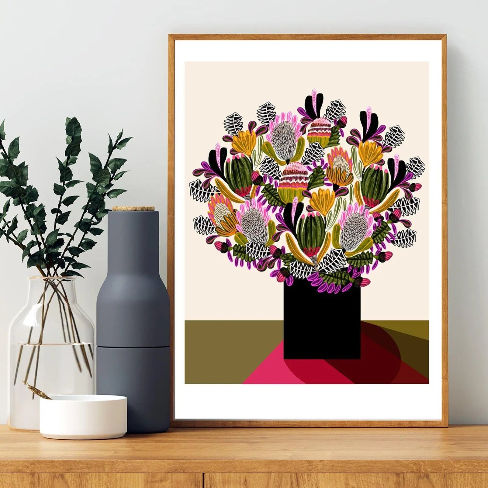 Australian Flowers Botanical Wall Art Print - Kirsten Katz