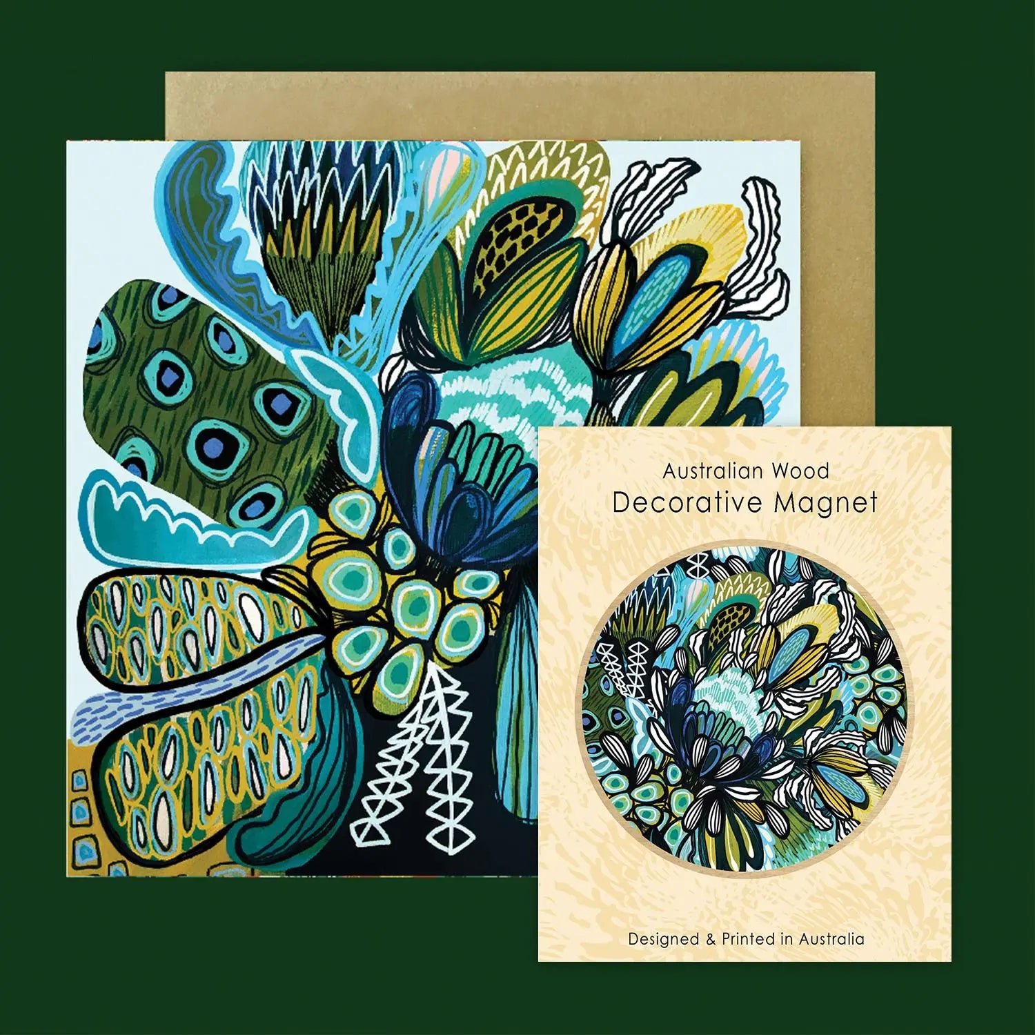 Azure Proteas Magnet & Card Set Kirsten Katz