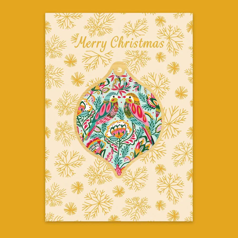 Bejewelled Birds Christmas Card & Bauble Kirsten Katz