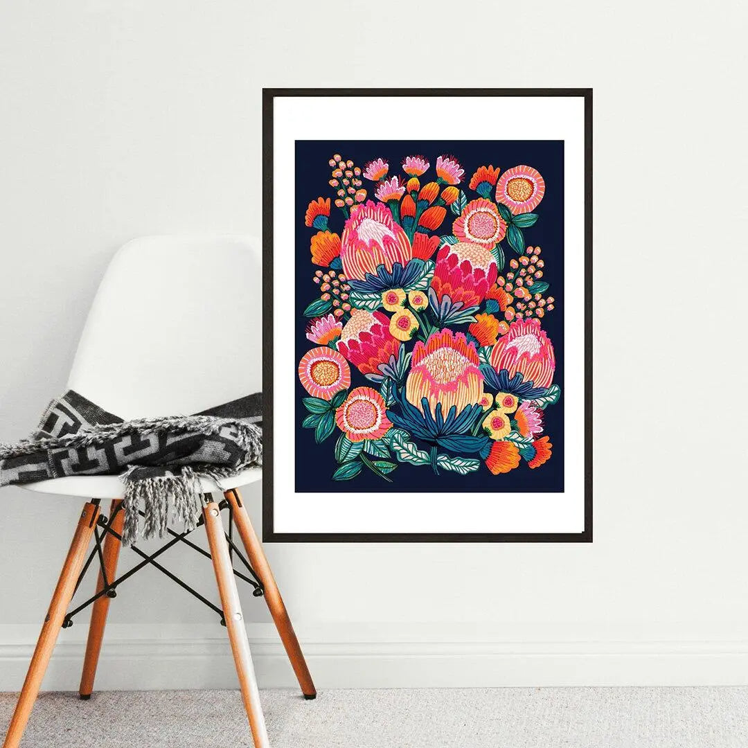 Fine Art Giclee Print of Australian Native Flowers by artist Kirsten Katz