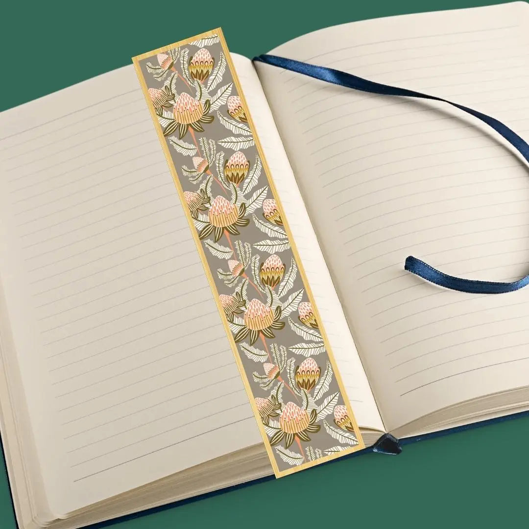 Bush Tone Proteas Australian Wooden Bookmark - Kirsten Katz