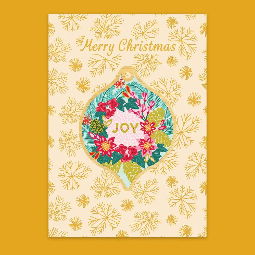 Christmas Card with Joy Bauble Kirsten Katz