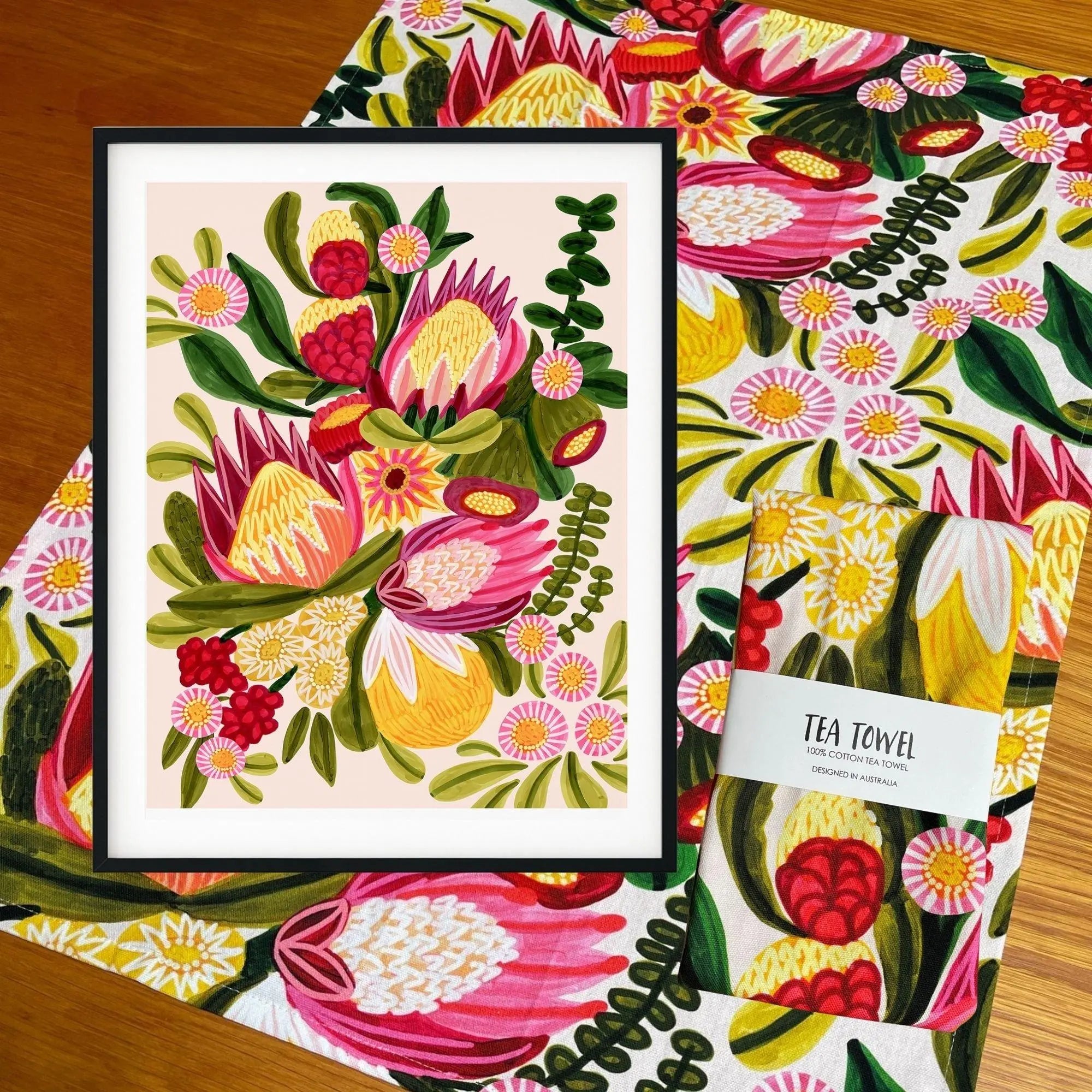 Festive Proteas Botanical Wall Art Gift Set Kirsten Katz