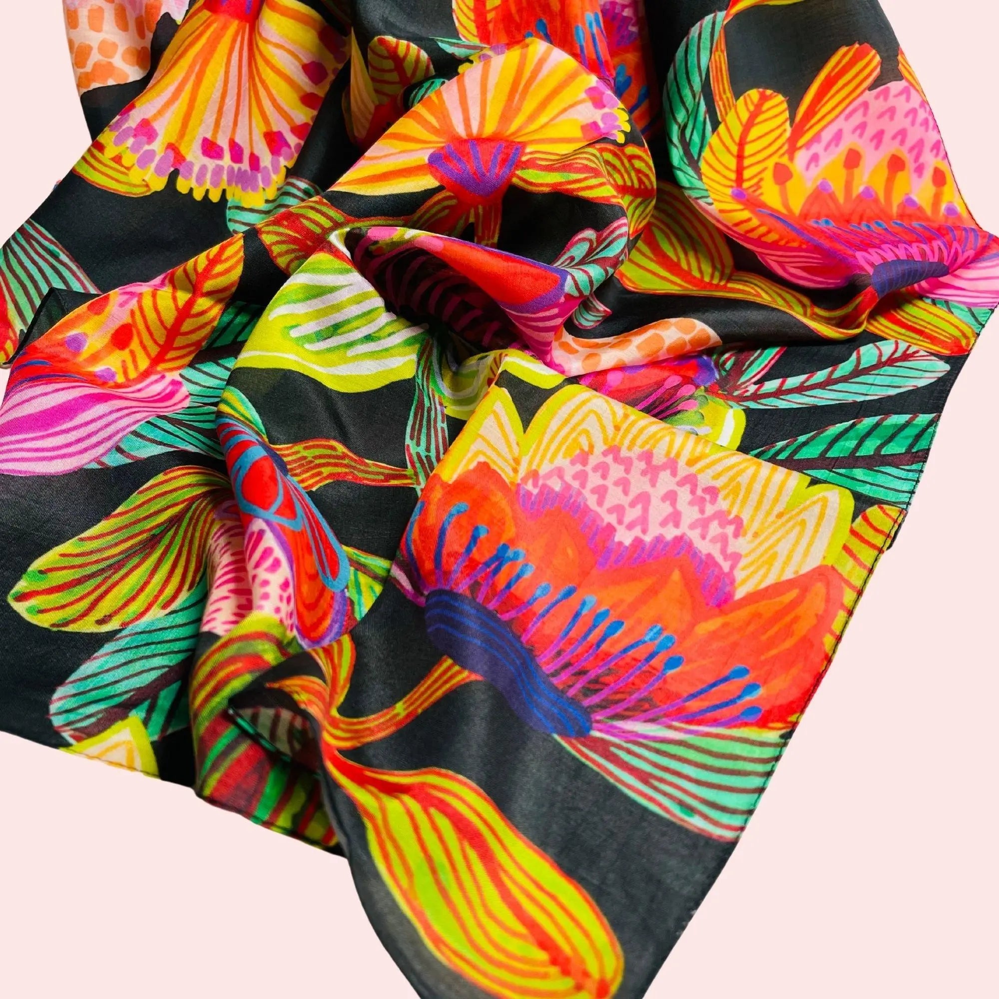 Protea Australis Silk Scarf Kirsten Katz