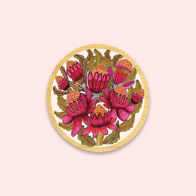 Waratahs Wooden Brooch Kirsten Katz