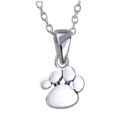 Silver Paw Print Pendant perfect for your beloved pets ashes