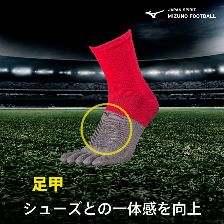 赤のみのサッカーソックス ３足セット - ウェア