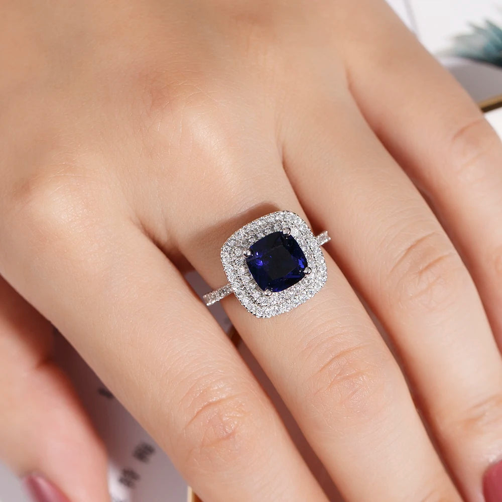 Oclie Eternal Natural Sapphire Engagement Ring – 925 Sterling Silver - Image 9