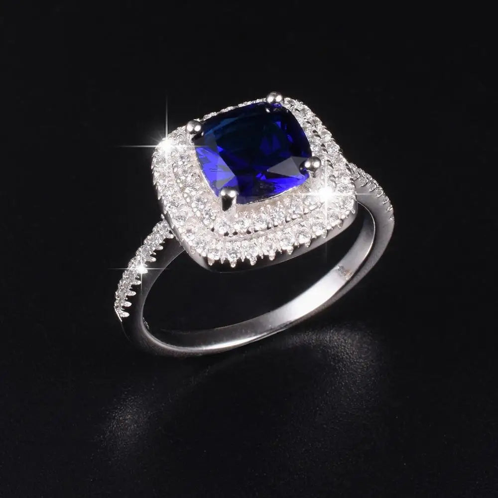 Oclie Eternal Natural Sapphire Engagement Ring – 925 Sterling Silver - Image 3