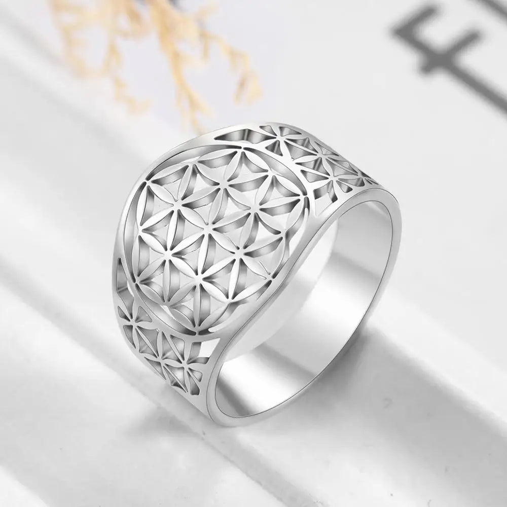 Chicya Elegant Flower of Life Ring - Image 4