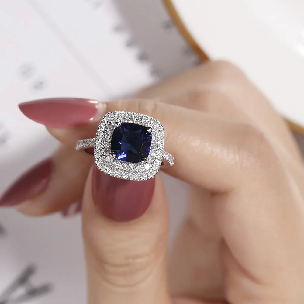 Eternal Natural Sapphire Wedding Engagement Ring