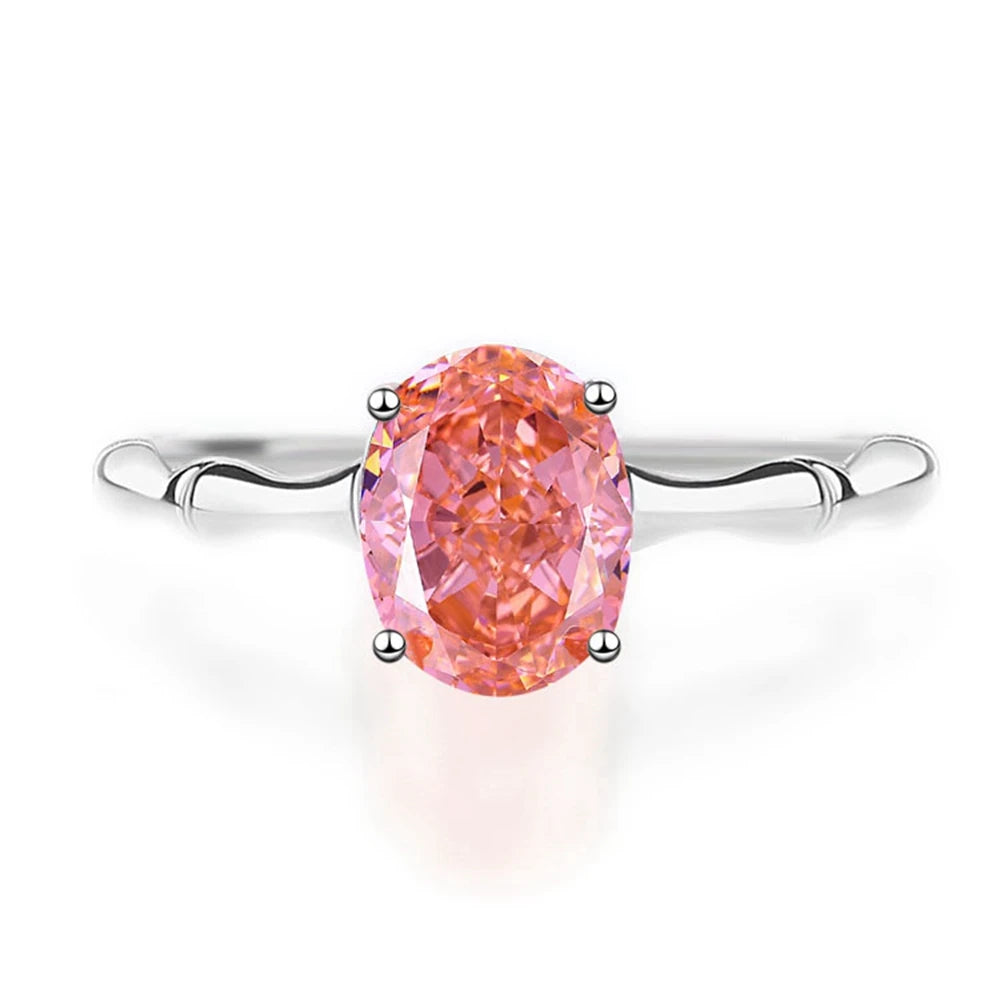 Oval Cut Paraiba Tourmaline Padparadscha Aquamarine Gemstone Ring
