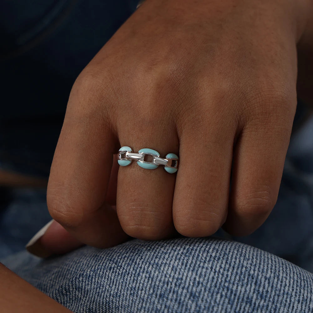 Undiw Unique Colorful Enamel Ring for Women - Image 12
