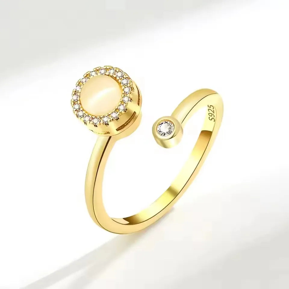 Unilf Sterling Silver Sunflower Rotatable Ring - Image 32