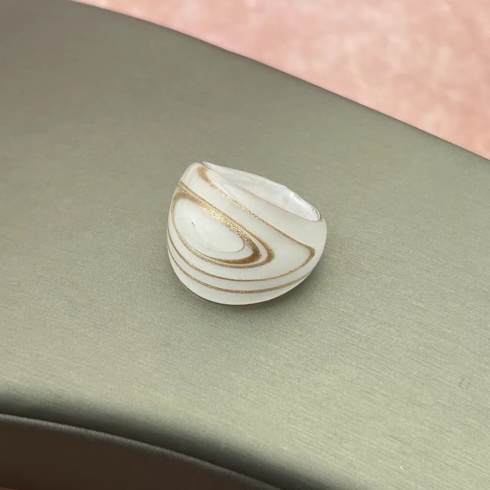 Unegi Handmade Glass Ring – Unique Neutral Design - Image 25