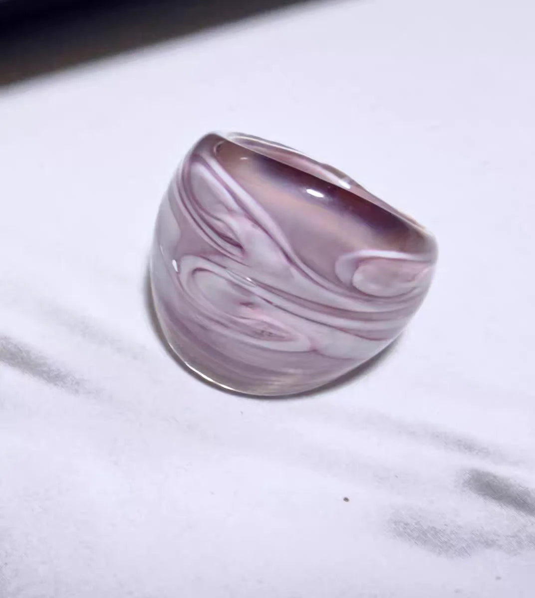 Unegi Handmade Glass Ring – Unique Neutral Design - Image 18