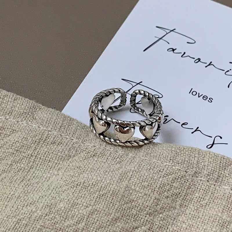 Unilf Sterling Silver Retro Open Ring - Image 48