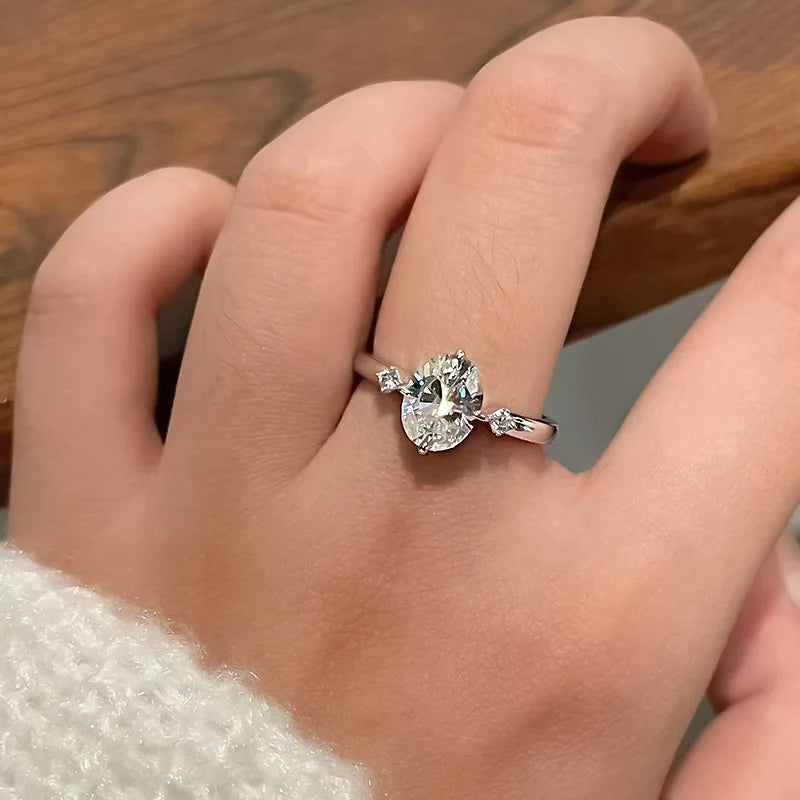 Pinamy Oval Moissanite Engagement Ring - Image 7