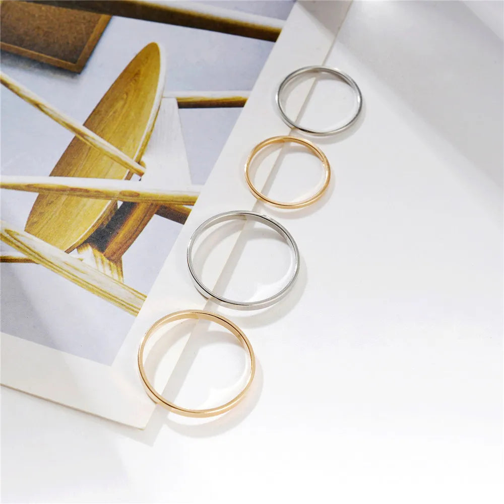 Ecooin 10-Piece Mini Round Twist Ring Set - Image 6