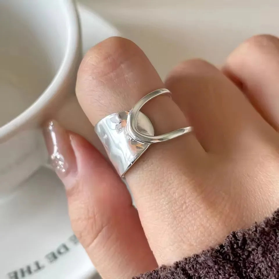 Chicya Sterling Silver Irregular Geometric Ring - Image 44