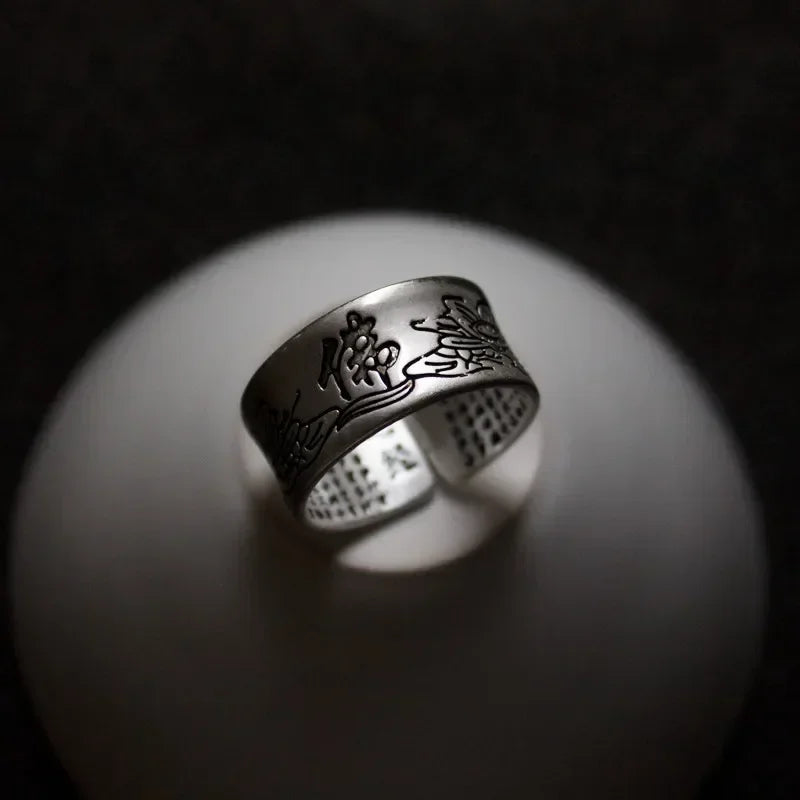 Silver Color Buddhist Ring - Image 14