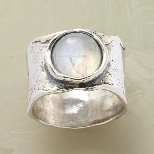 Undiw Vintage Moonstone Healing Crystal Ring - Image 13