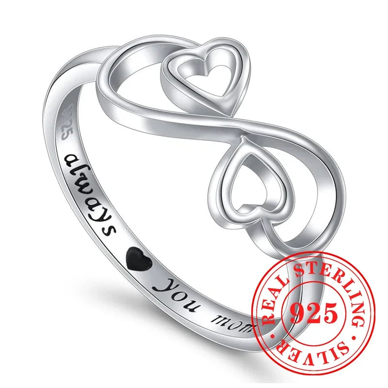 Unilf Meaningful MOM Sterling Silver Heart Ring - Image 12
