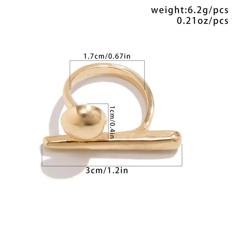 Unilf Geometric Ball Open Ring - Image 9