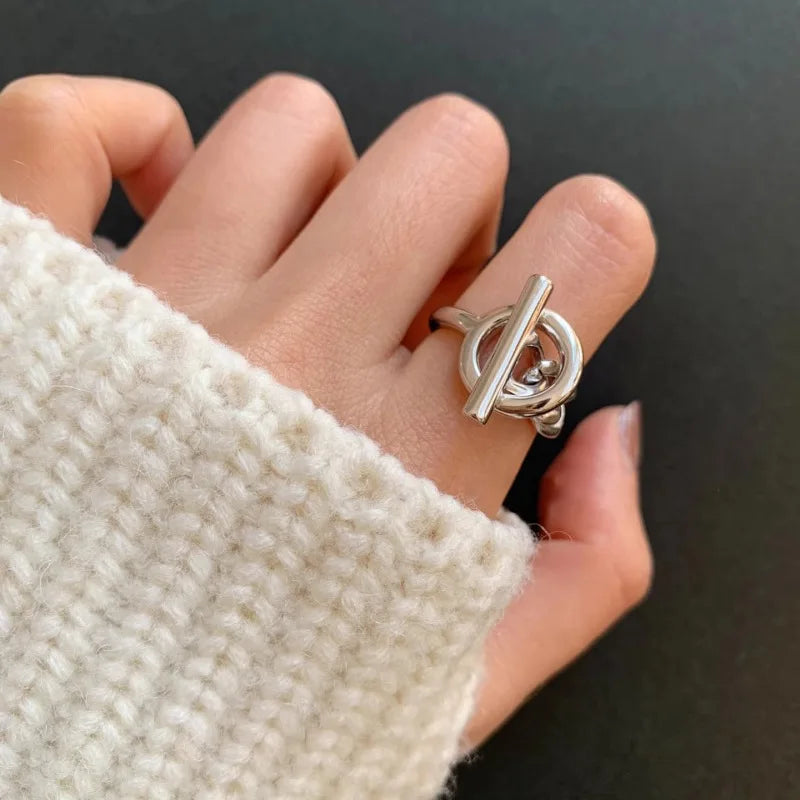 Unilf Geometric Open Silver Ring - Image 59