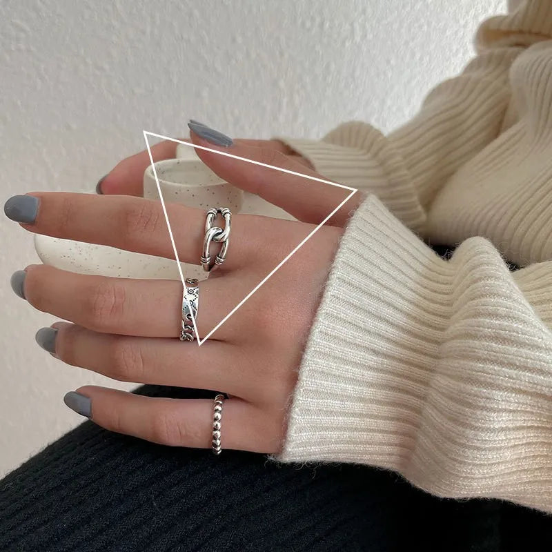 Unilf Geometric Open Silver Ring - Image 60