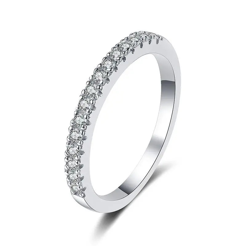 Uneju Moissanite Sterling Silver Engagement Ring - Image 7
